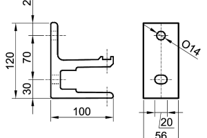 Wspornik montażowy ścienny