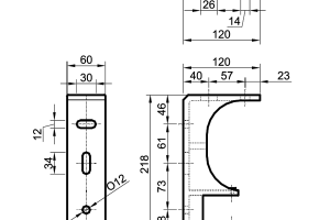 Wspornik montażowy ścienno-sufitowy