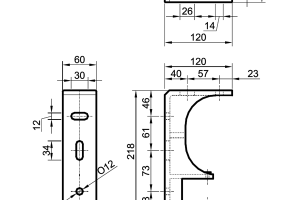 GOLD - Wspornik montażowy ścienno-sufitowy
