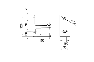 GOLD - Wspornik montażowy ścienny